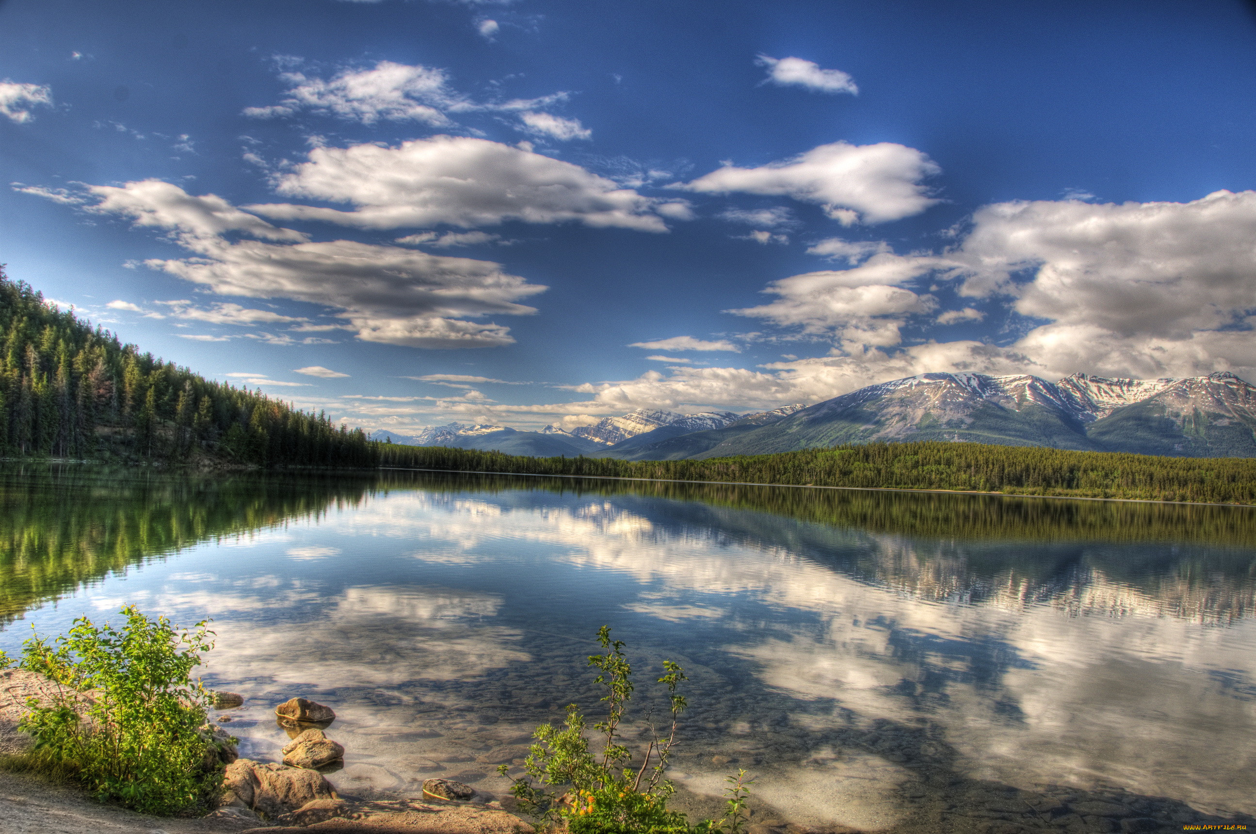 , , , jasper, lake, pyramid, canada, , , 